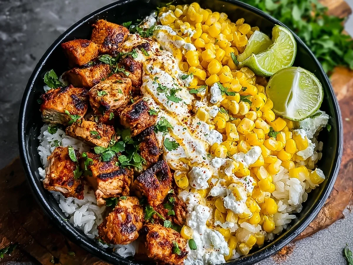 Street Corn Chicken Rice Bowl: High Protein Meal Prep - Image 2