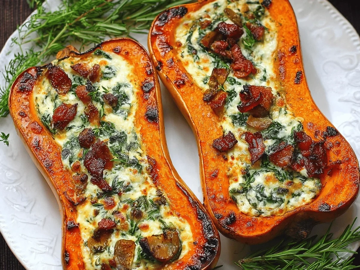 Stuffed Butternut Squash Recipe for a Cozy Evening Dinner - Image 1