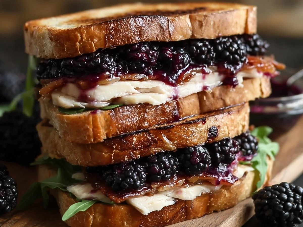 Sweet & Savory Blackberry Brie Turkey Bacon Sandwich - Image 1