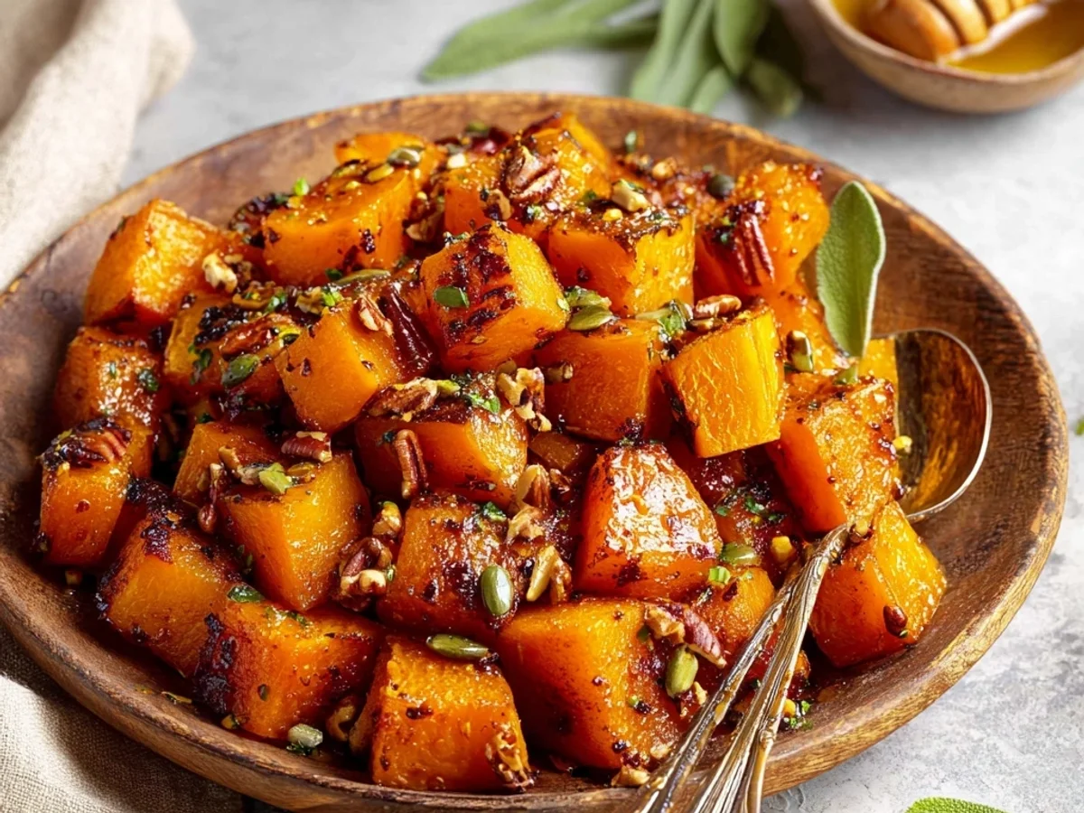 Sweet Spicy Roasted Butternut Squash with Maple - Image 1