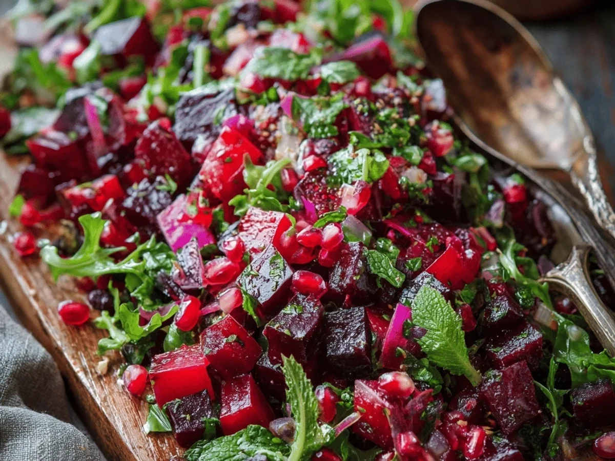Tangy Persian Beet & Pomegranate Salad Recipe - Image 1