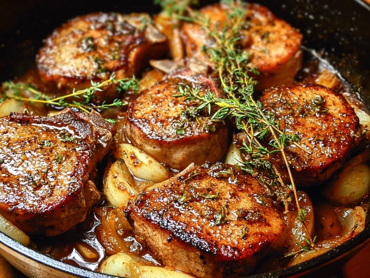 Tender Apple Butter Lamb Chops Dinner - Image 1