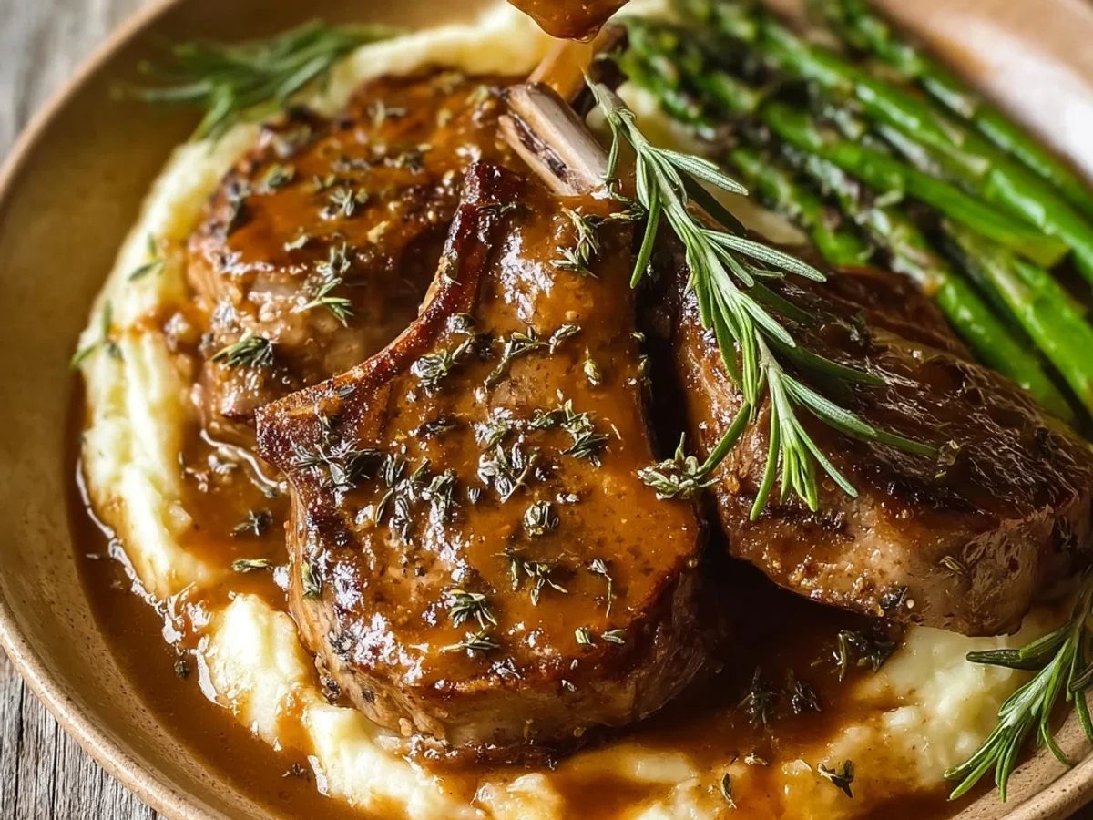 Tender Crock Pot Lamb Chops: Garlic & Rosemary - Image 1