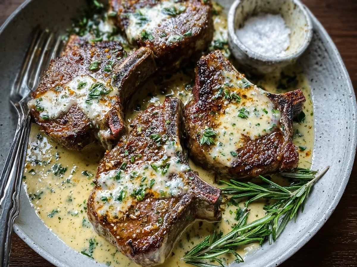 Tender Lamb Chops in Creamy Garlic Sauce - Image 2