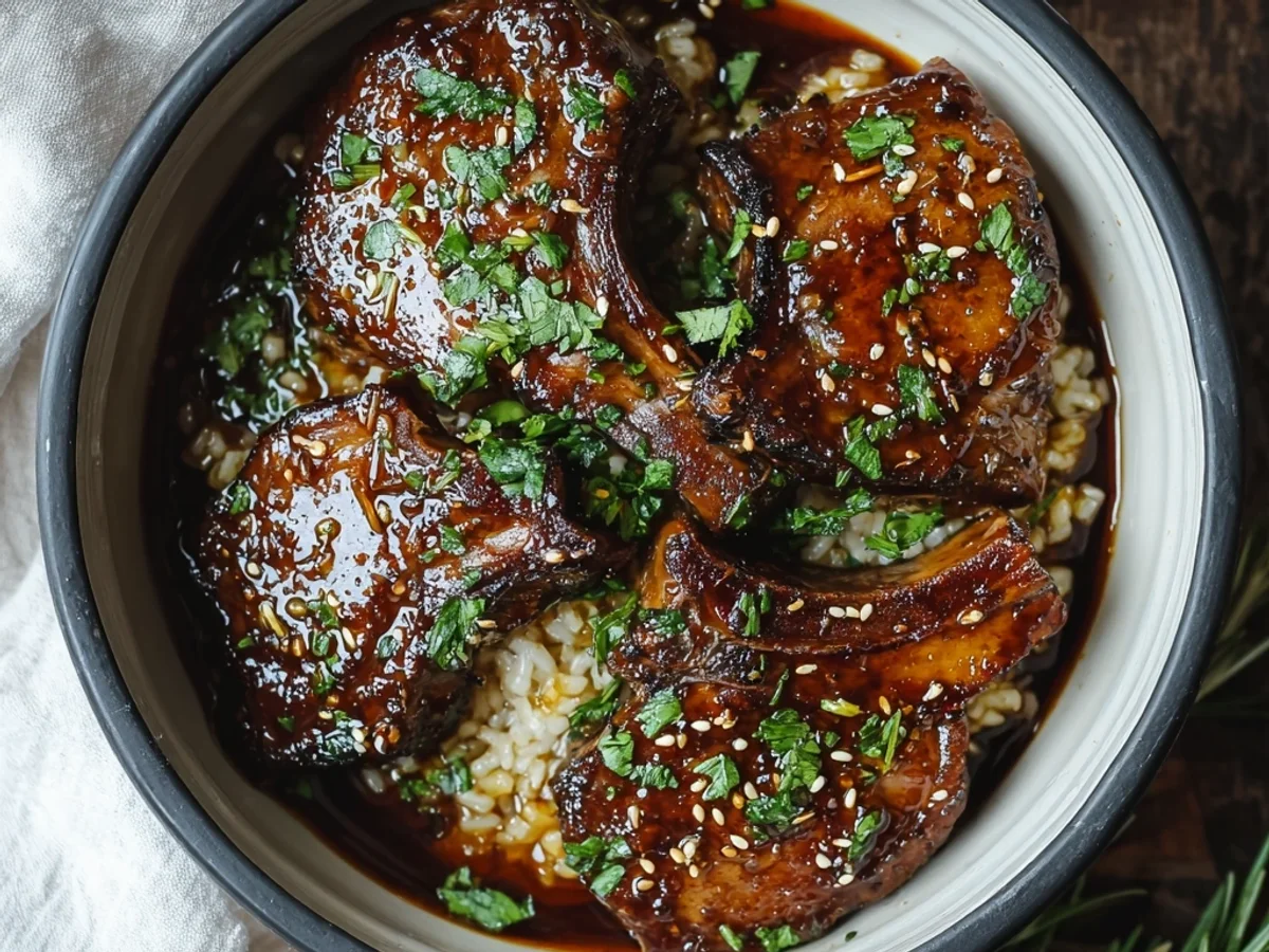 Tender Slow Cooker Honey Garlic Lamb Chops - Image 2