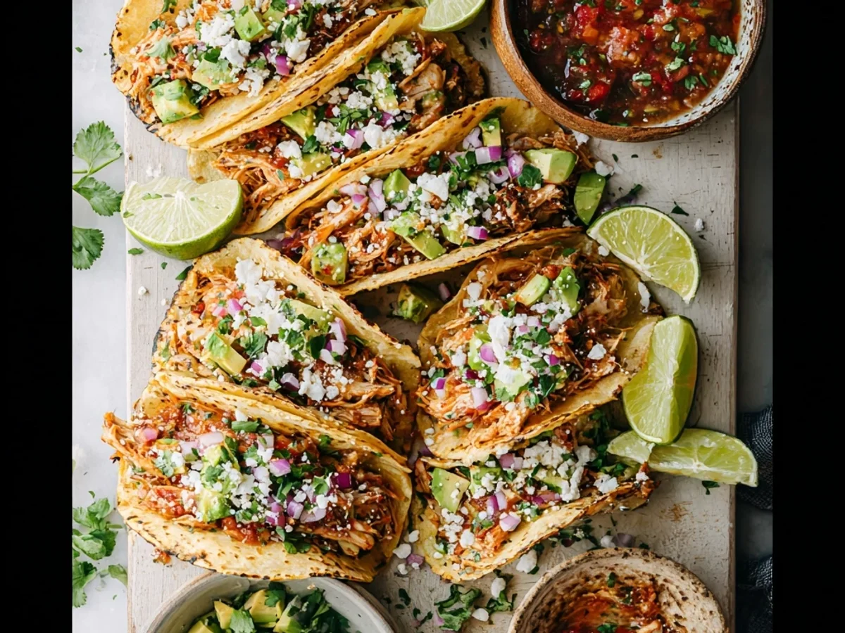 Tender Slow Cooker Shredded Chicken Tacos - Image 1
