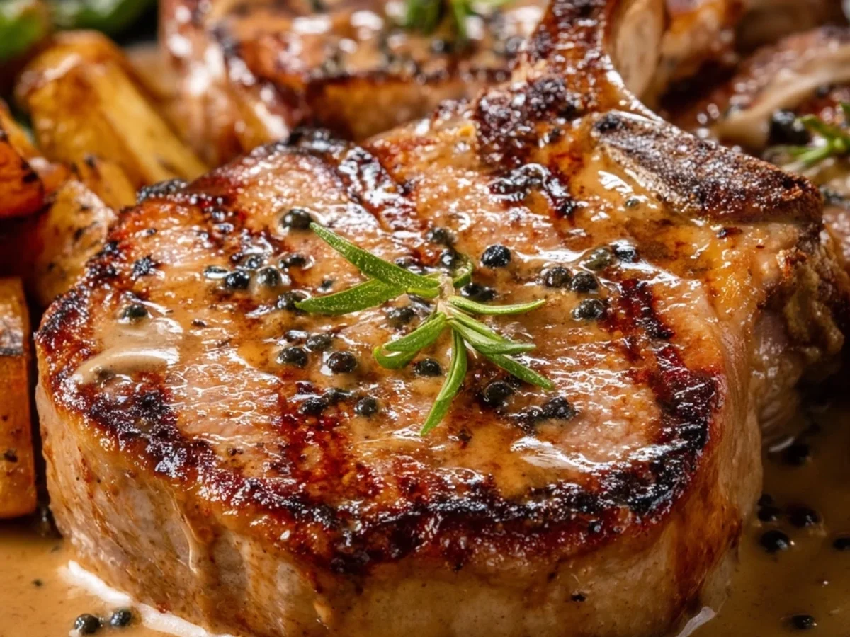 Texas Roadhouse Lamb Chops with Creamy Peppercorn Sauce - Image 1