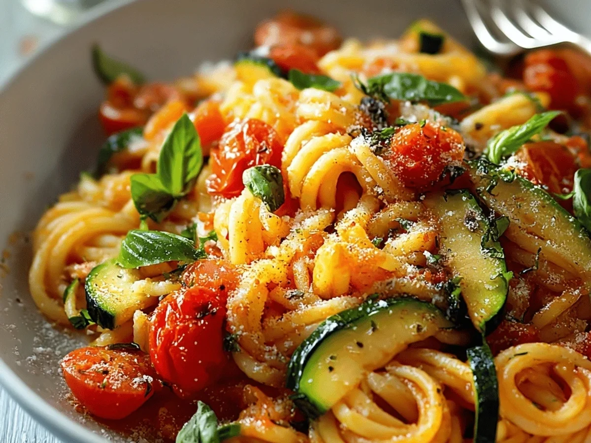 Tomato Zucchini Pasta: Quick & Easy Weeknight Meal - Image 1
