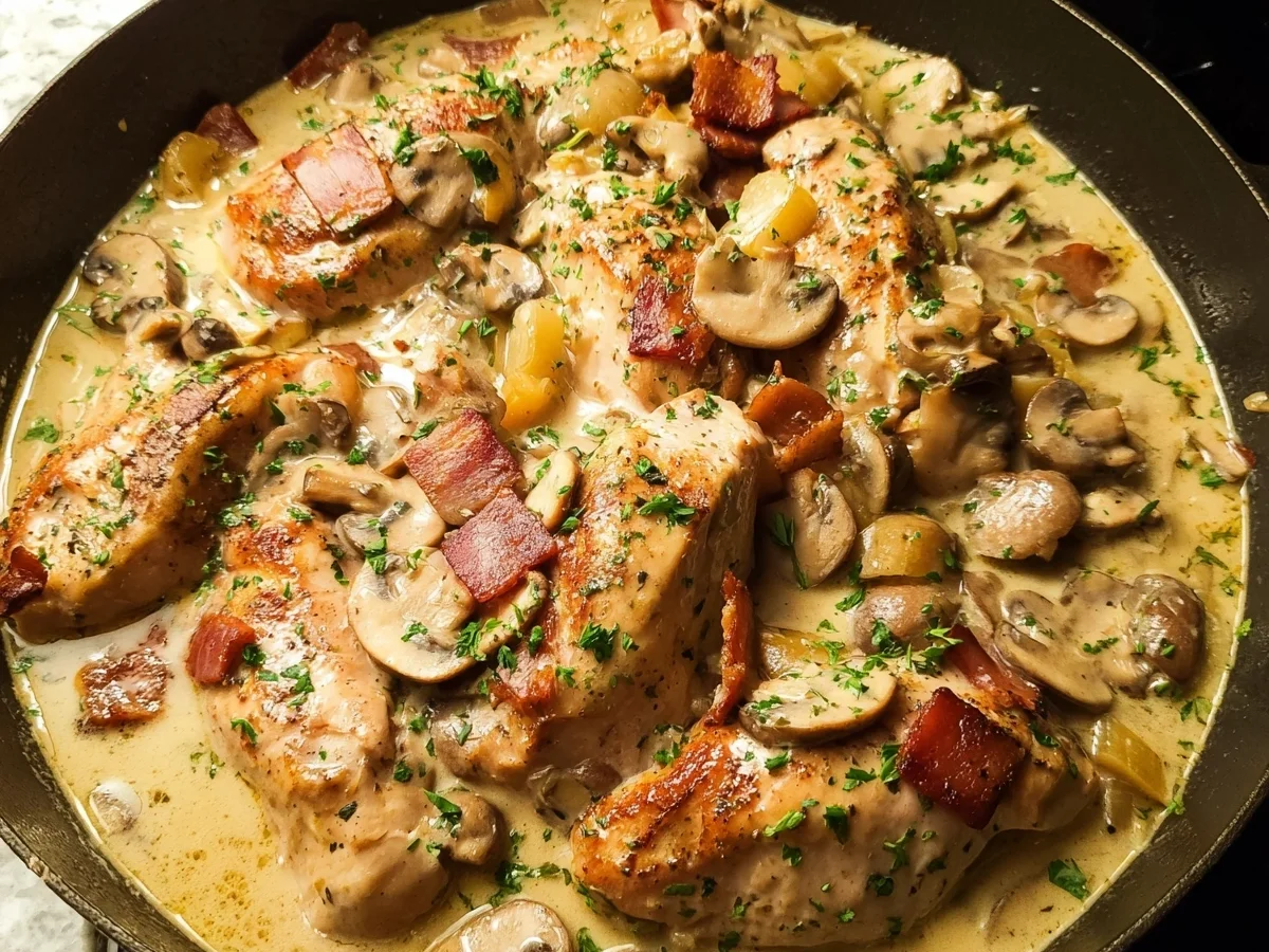Turkey Ham & Mushroom Chicken Skillet Dinner - Image 2