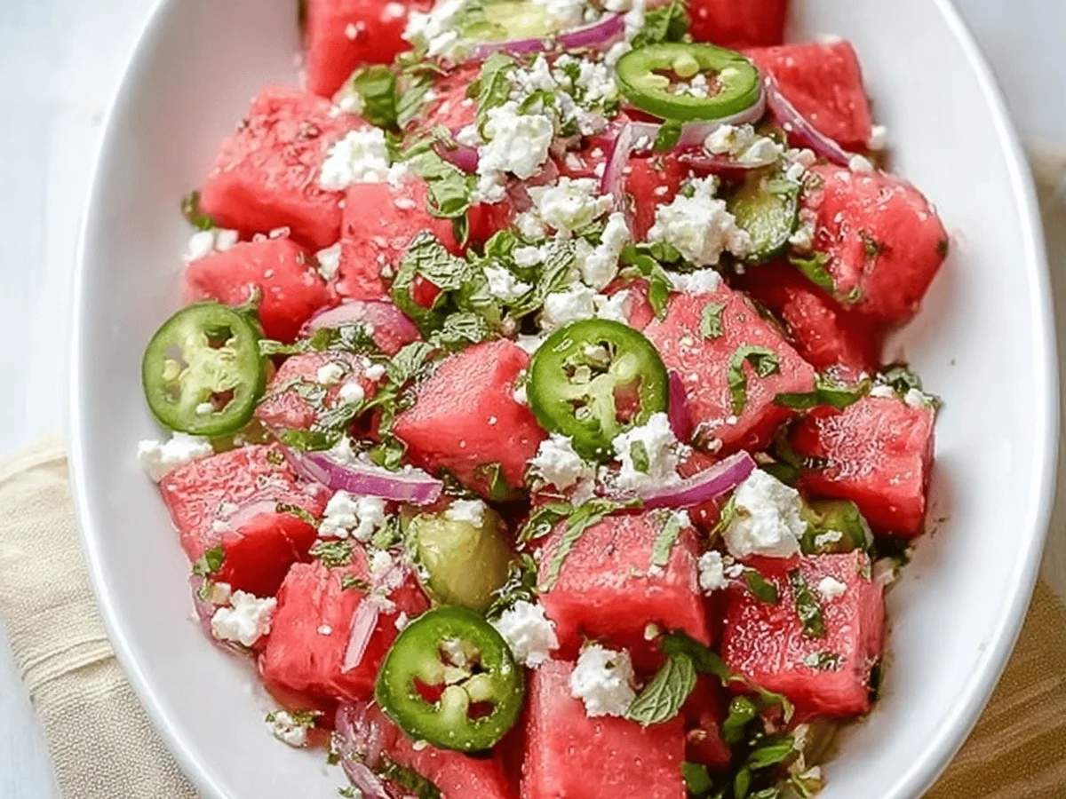 Watermelon Feta Basil Salad Recipe – Sweet, Salty, and Refreshing - Image 2