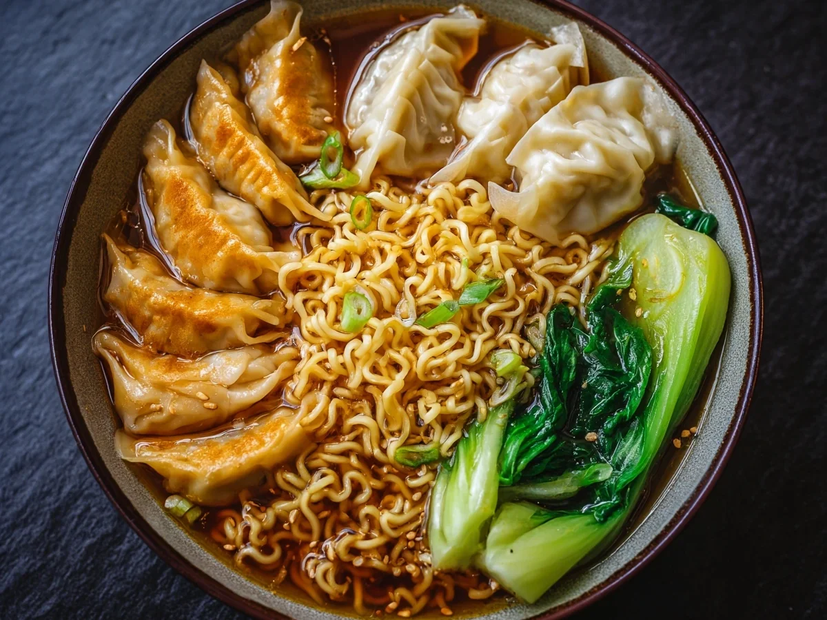 30-Minute Easy Potsticker Noodle Bowls - Featured Image