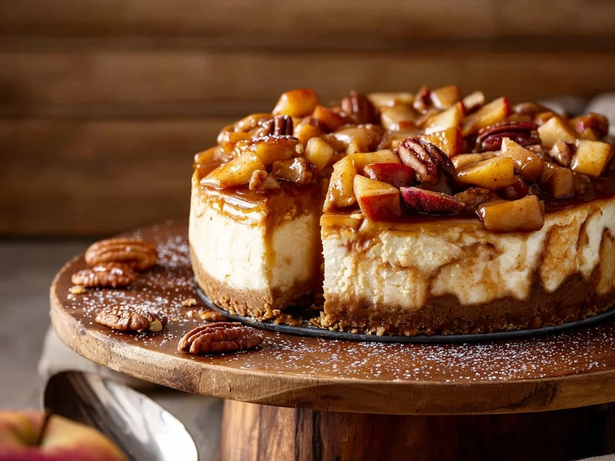 Apple Pie Cheesecake: Spiced Apple & Creamy Dream - Featured Image