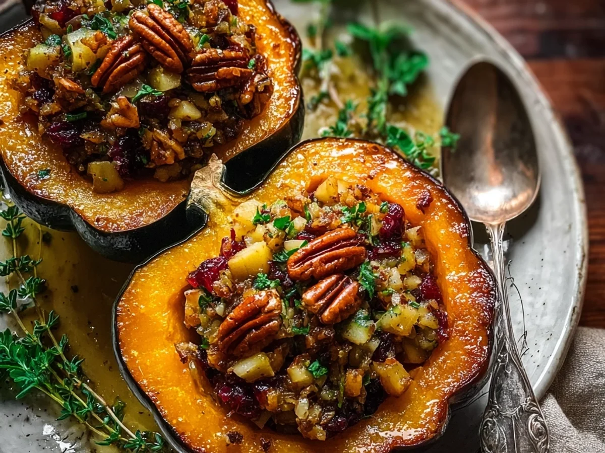 Apple Stuffed Acorn Squash Recipe: Sweet & Savory Roast - Featured Image