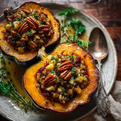 Apple Stuffed Acorn Squash Recipe: Sweet & Savory Roast