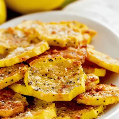 Baked Parmesan Yellow Squash Rounds Recipe