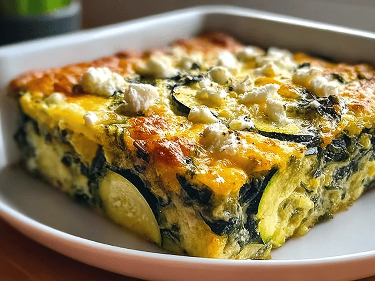 Baked Zucchini Spinach Feta Casserole: A Deliciously Healthy Dish - Featured Image
