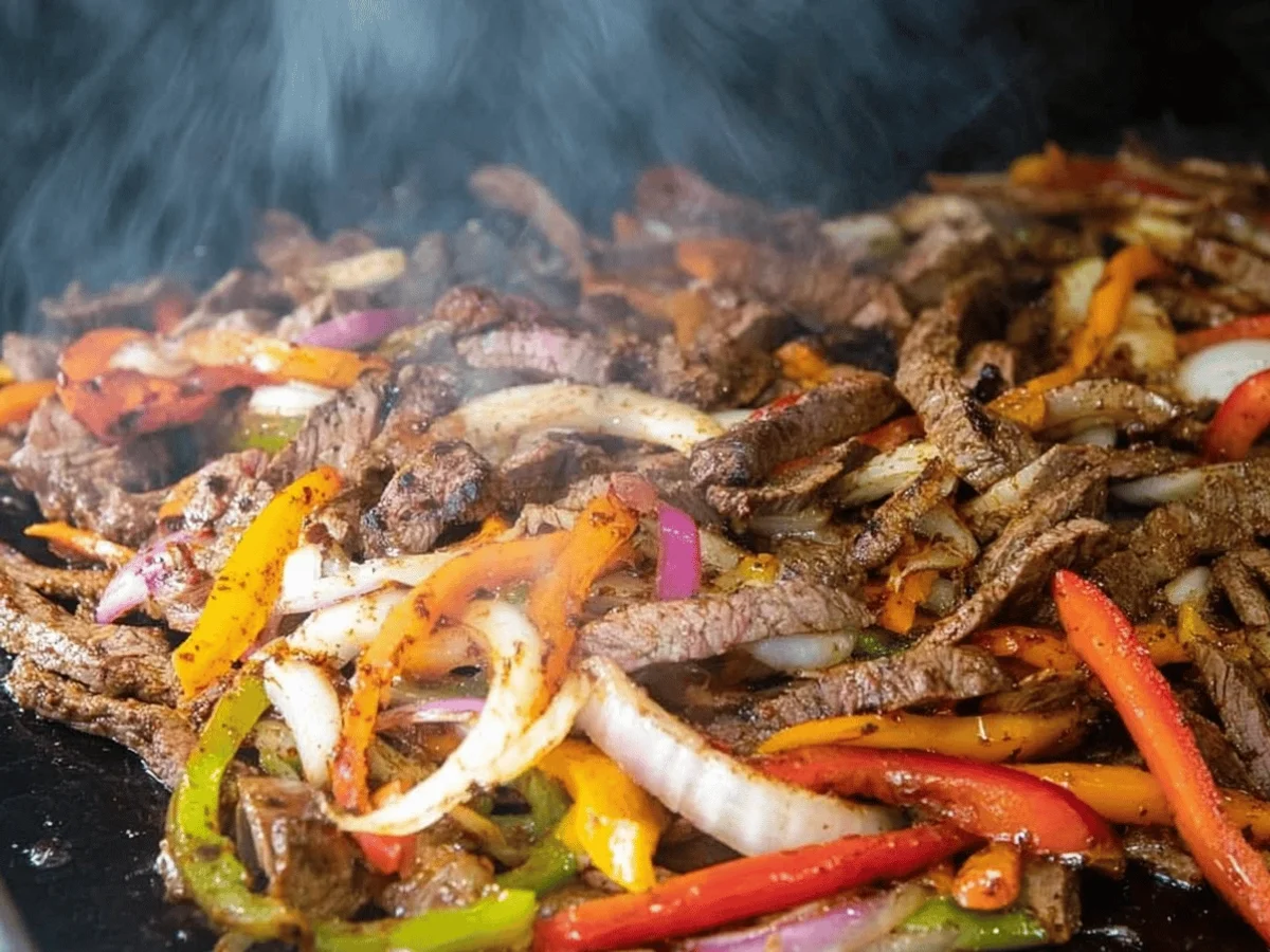 Blackstone Steak Fajitas Recipe - Featured Image