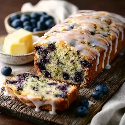 Blueberry Zucchini Bread with Lemon Glaze: A Sweet Treat