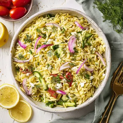 Bright & Zesty Lemon Orzo Salad: A Refreshing Bowl
