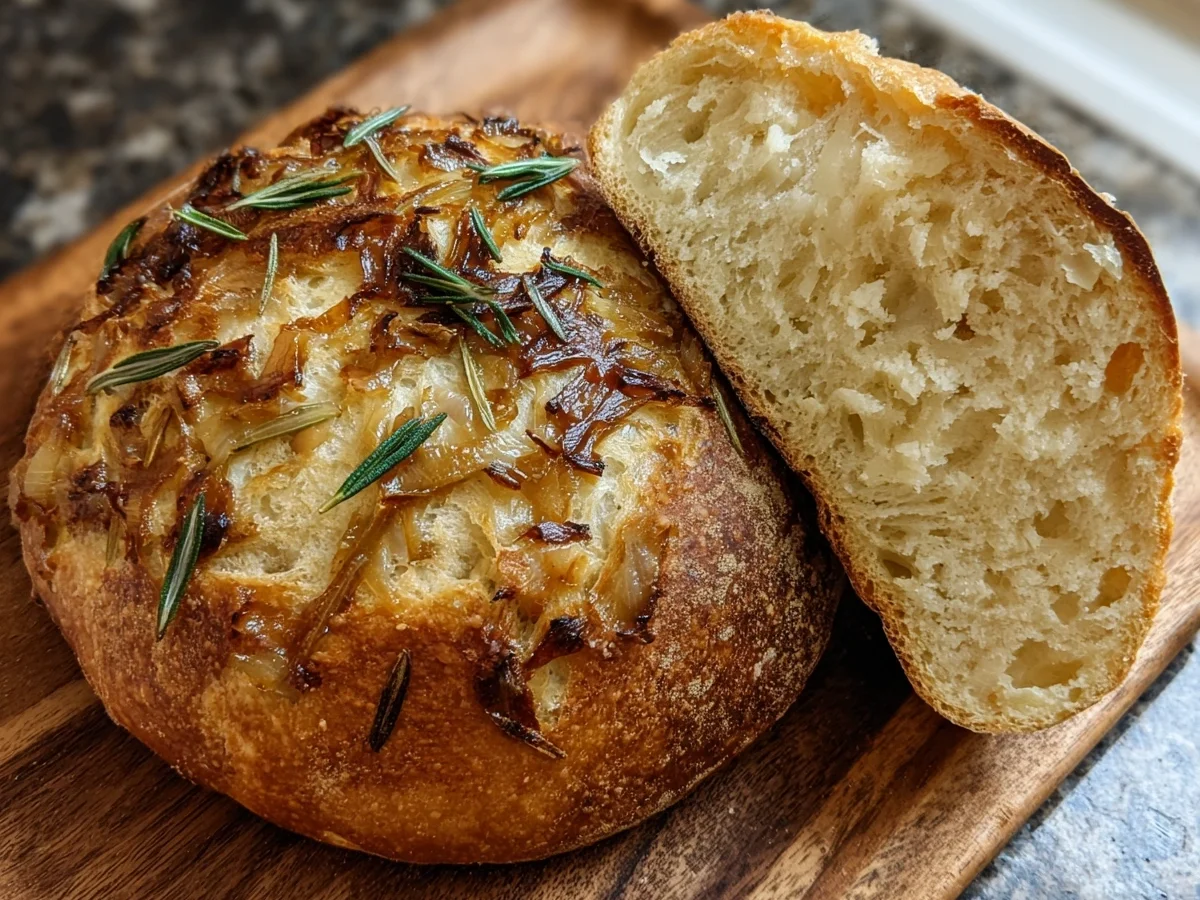 Caramelized Onion, Cheddar & Rosemary Sourdough - Featured Image