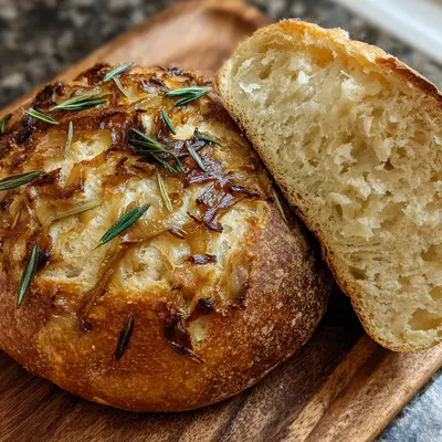 Caramelized Onion, Cheddar & Rosemary Sourdough