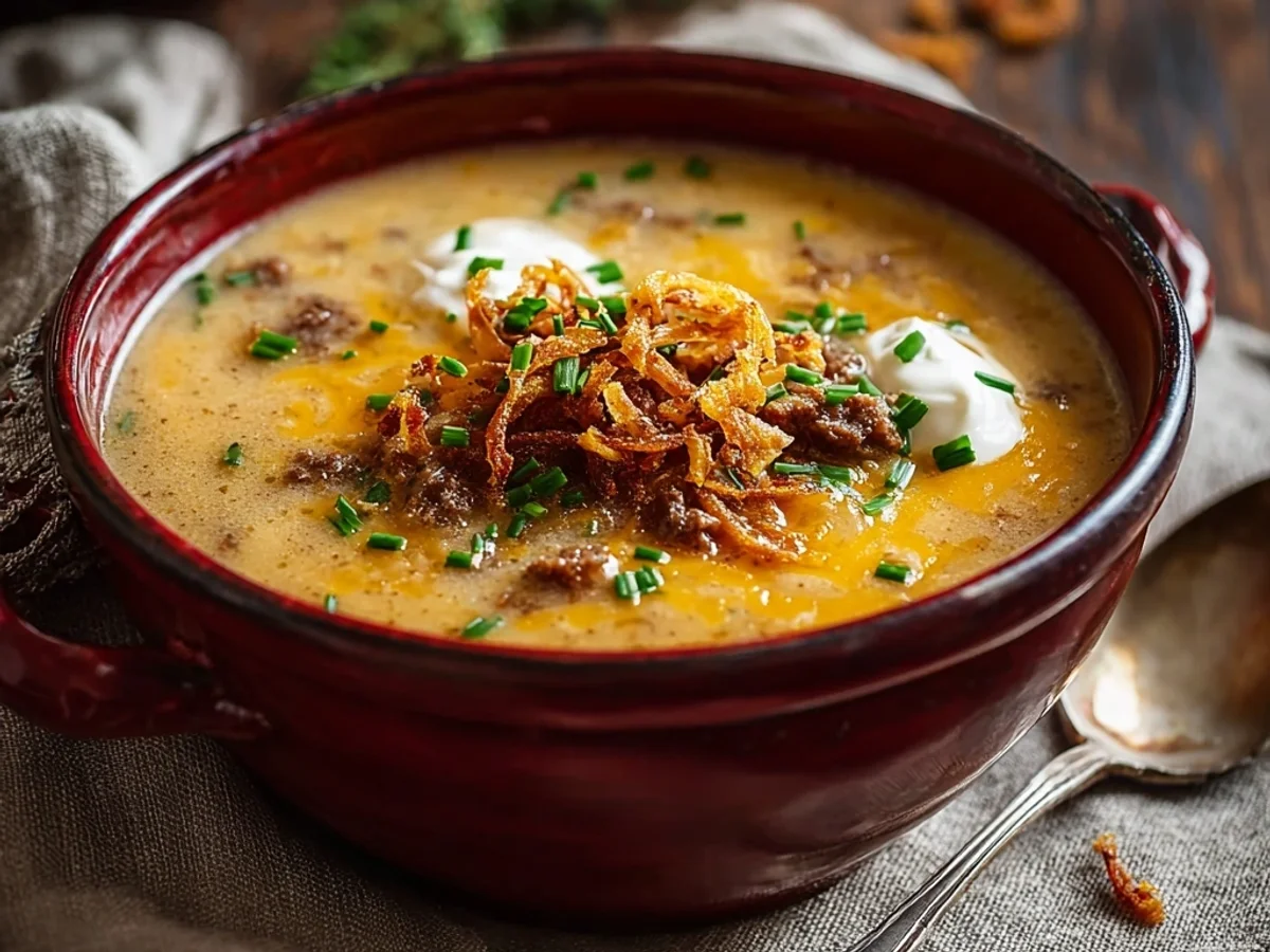 Cheesy Beef and Potato Soup Recipe: Hearty Comfort Bowl - Featured Image