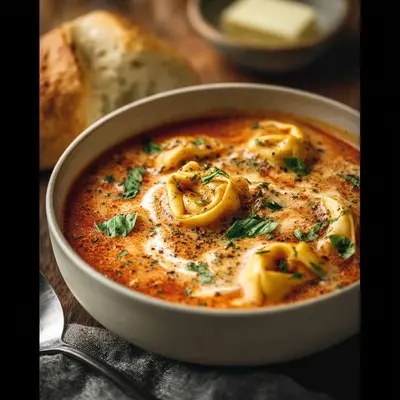 Cheesy Tomato Tortellini Soup: Quick Comfort Bowl