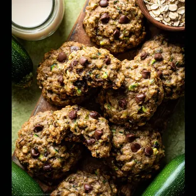 Chewy Zucchini Oatmeal Chocolate Chip Cookies Recipe
