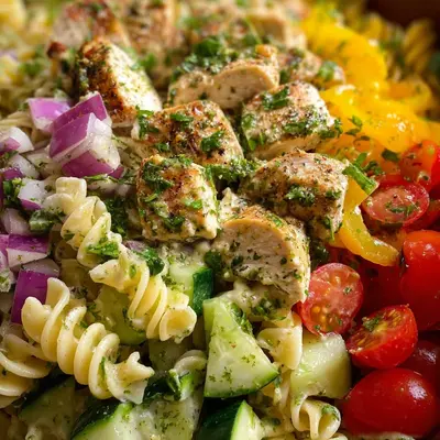 Chicken Pasta Salad with Zesty Lemon-Herb Dressing