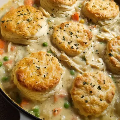 Chicken Pot Pie with Biscuits: Easy Family Dinner