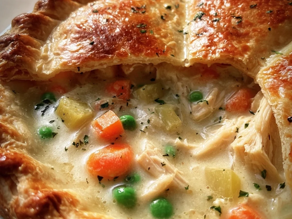Chicken Pot Pie with Golden Flaky Pie Crust - Featured Image