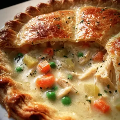 Chicken Pot Pie with Golden Flaky Pie Crust