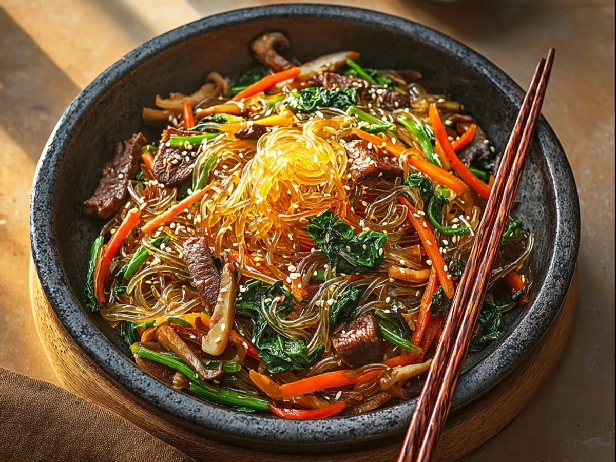 Classic Japchae Noodle Stir-Fry: Authentic Korean Recipe - Featured Image