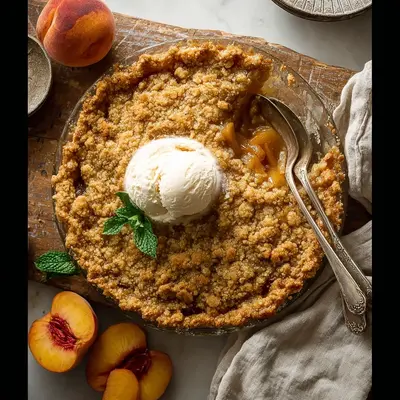 Classic Peach Crumble Pie: A Homestyle Summer Treat