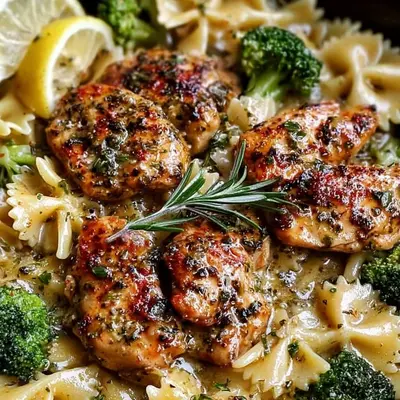 Cowboy Butter Lemon Bowtie Chicken & Broccoli Dinner