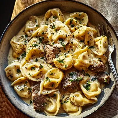 Cracked Garlic Steak Tortellini: A Savory Weeknight Delight