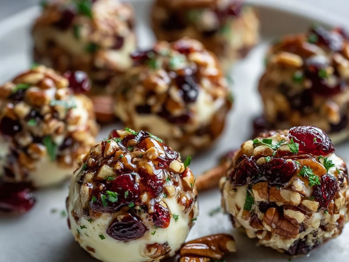 Cranberry Pecan Cheese Truffles: Festive Appetizer - Featured Image