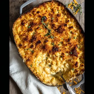 Creamy Baked Mac and Cheese Recipe with a Golden Crumb