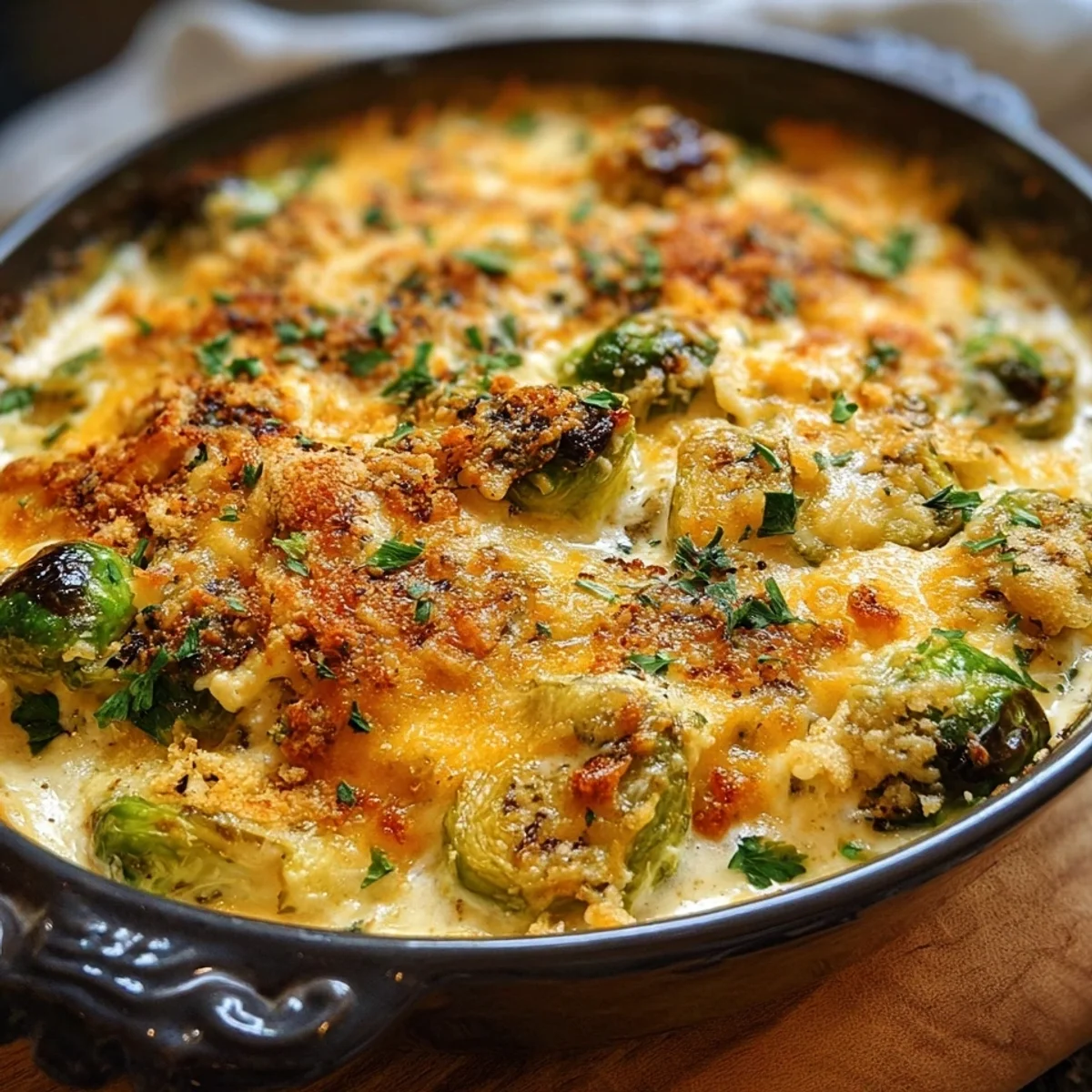 Creamy Cheesy Brussels Sprouts Bake: Easy Side Dish