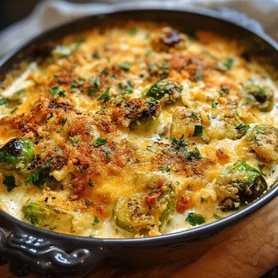 Creamy Cheesy Brussels Sprouts Bake: Easy Side Dish
