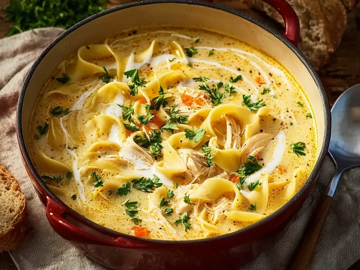 Creamy Chicken Noodle Soup: Simple Homestyle Comfort - Featured Image