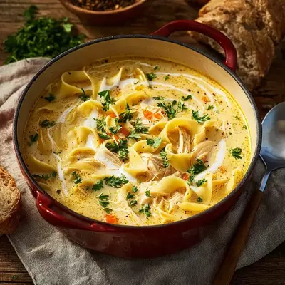 Creamy Chicken Noodle Soup: Simple Homestyle Comfort
