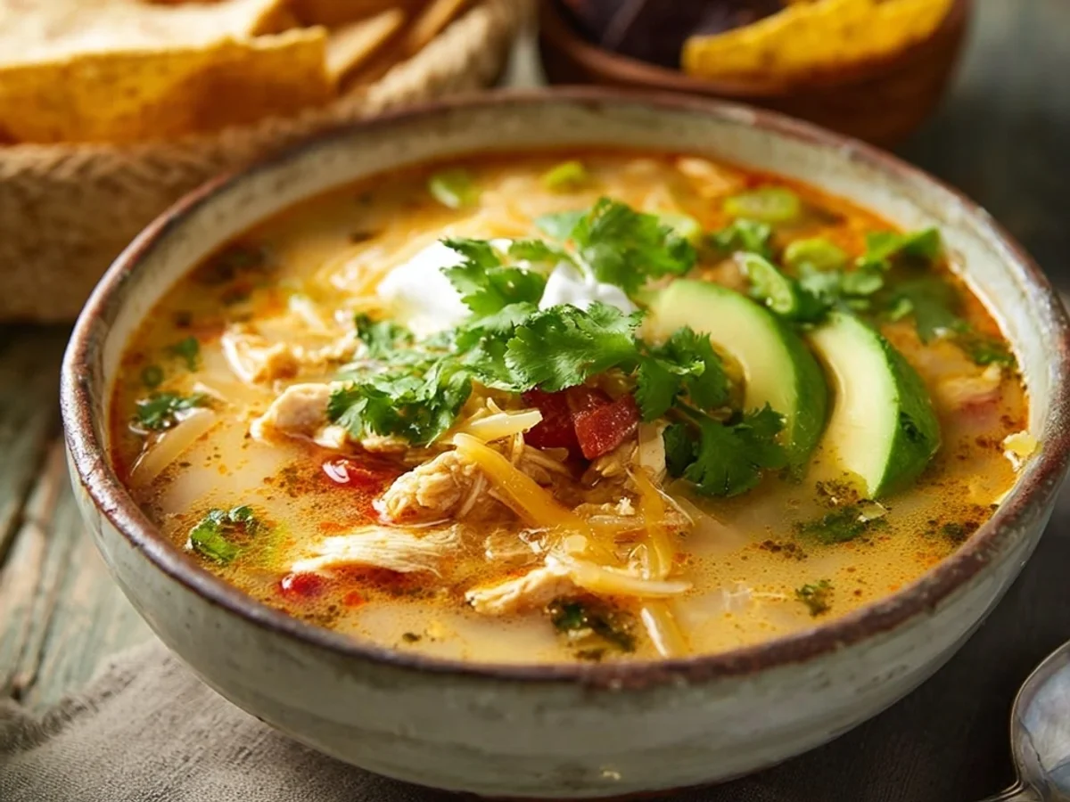 Creamy Chicken Tortilla Soup Recipe - Featured Image