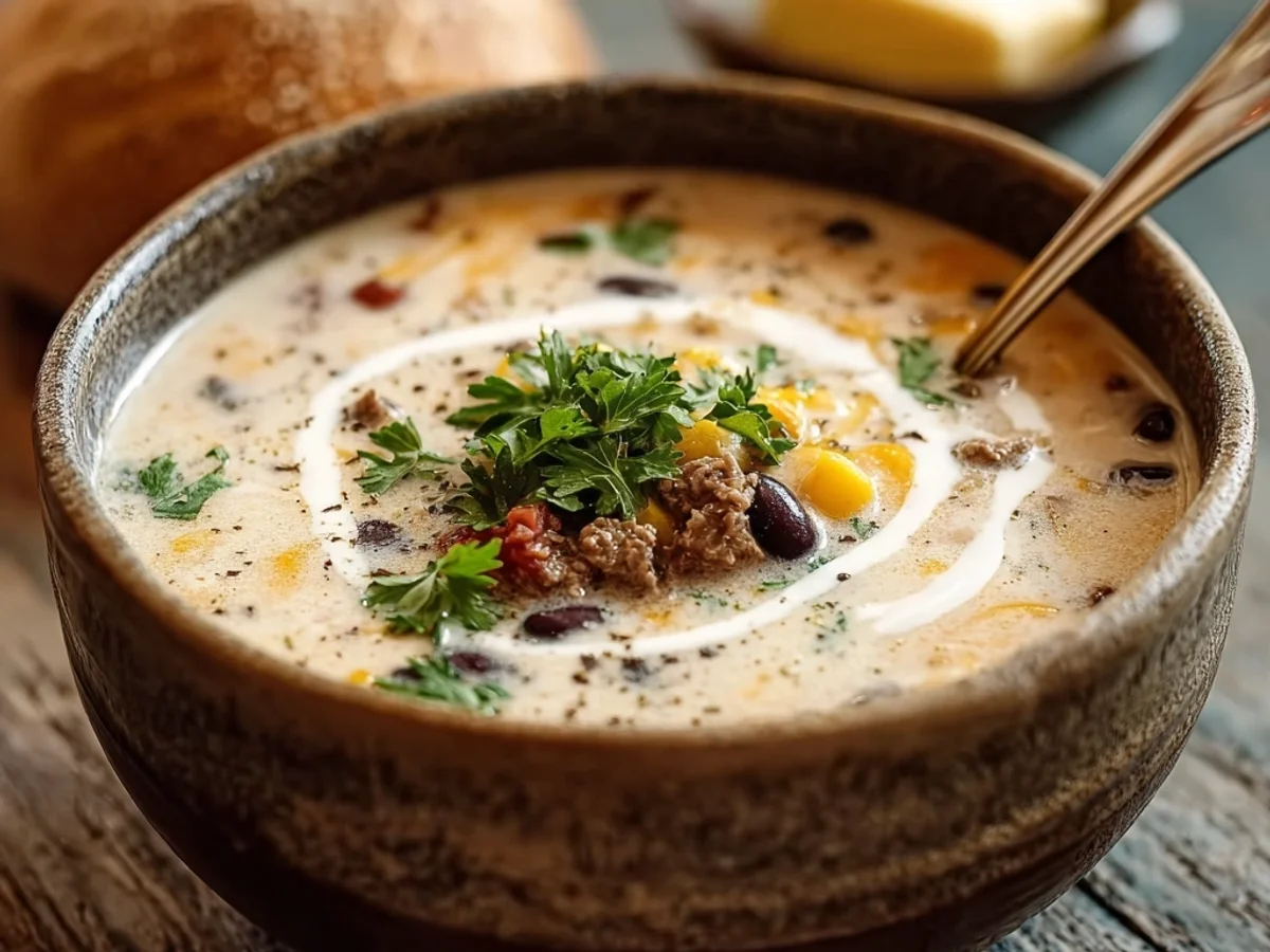 Creamy Cowboy Soup: Hearty Beef & Potato Bowl - Featured Image