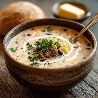 Creamy Cowboy Soup: Hearty Beef & Potato Bowl