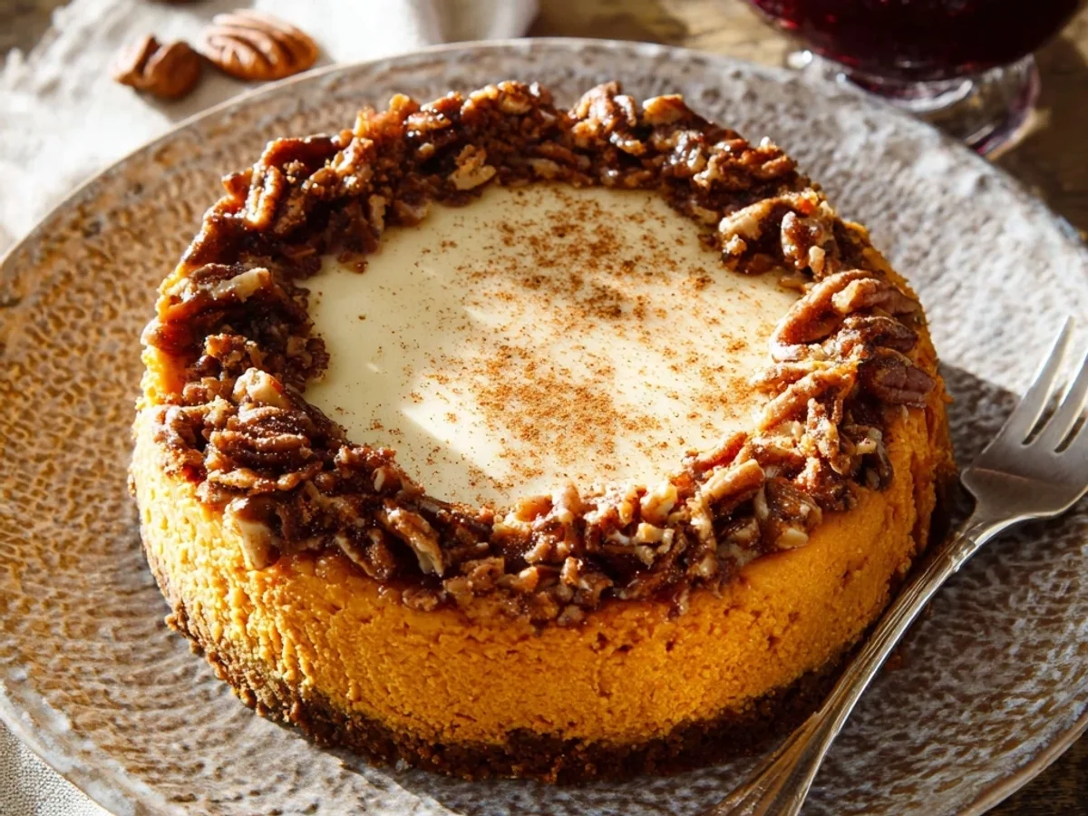 Creamy Delicious Pumpkin Cheesecake Recipe for Fall - Featured Image