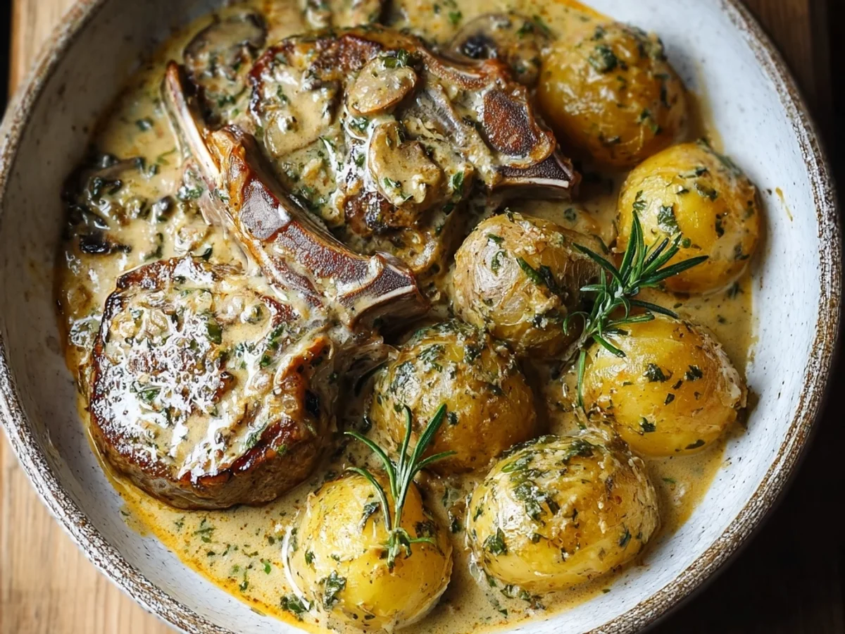 Creamy Garlic Lamb Chops Crockpot: Easy Weeknight Dinner - Featured Image