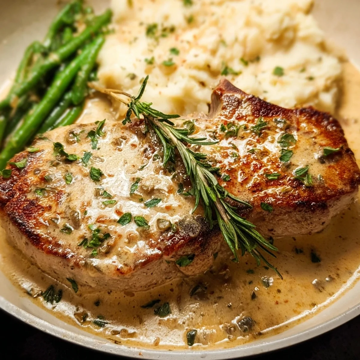Creamy Lamb Chops with Savory Chicken Broth Sauce