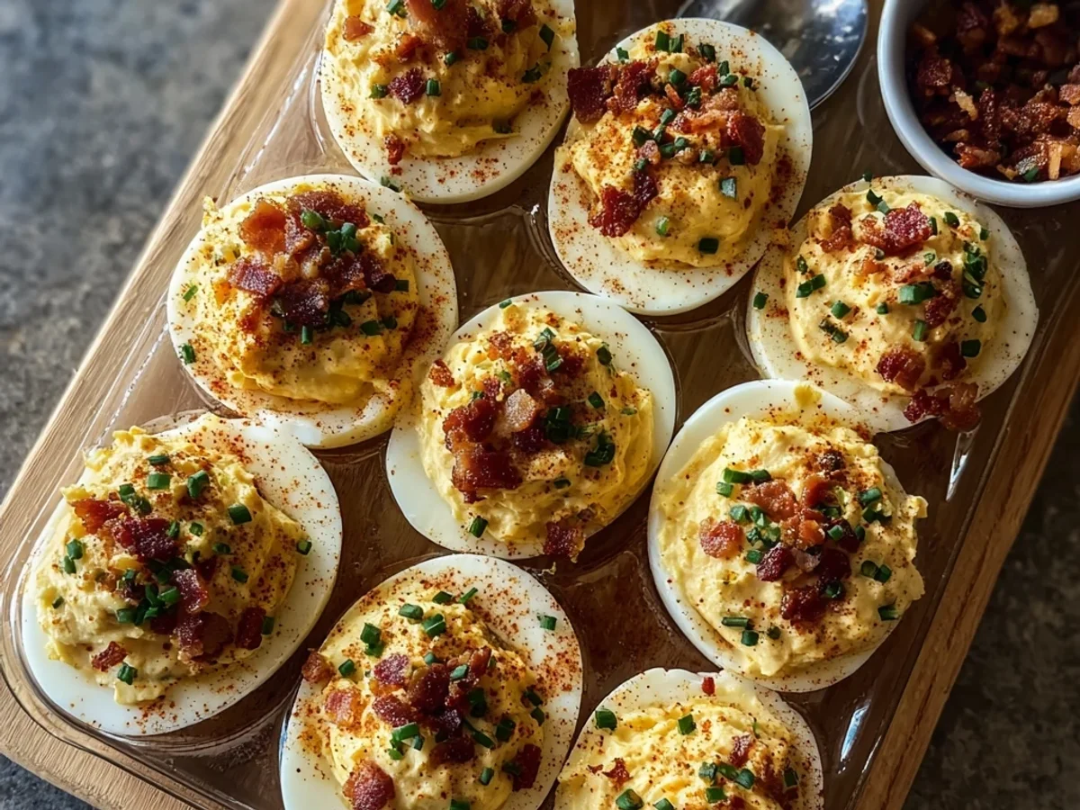 Creamy Loaded Deviled Eggs: A Savory Appetizer - Featured Image