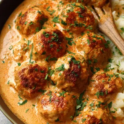Creamy Paprika Chicken Meatballs